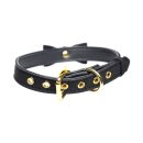 XR Brands Golden Kitty Cat Bell Collar Black/Gold