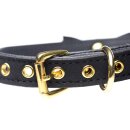 XR Brands Golden Kitty Cat Bell Collar Black/Gold