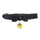 XR Brands Golden Kitty Cat Bell Collar Black/Gold