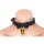 XR Brands Golden Kitty Cat Bell Collar Black/Gold