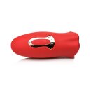 XR Brands Kiss and Tell Silicone Kissing and Vibrating Clitoral Stimulator Red