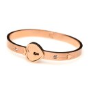 XR Brands Cuffed Locking Bracelet and Key Necklace - Rose Gold