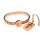 XR Brands Cuffed Locking Bracelet and Key Necklace - Rose Gold