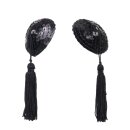 Amorable by Rimba Nipple Covers with Fringes Black