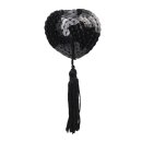 Amorable by Rimba Nipple Covers with Fringes Black