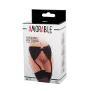 Amorable by Rimba Suspender Belt with Stockings One Size Black