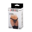 Amorable by Rimba Suspender Belt with Stockings One Size Black