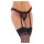 Amorable by Rimba Suspender Belt with Stockings One Size Black