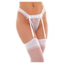 Amorable by Rimba Suspender Belt with Stockings One Size White