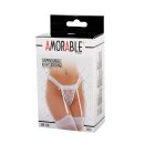 Amorable by Rimba Suspender Belt with Stockings One Size White