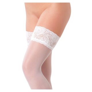 Amorable by Rimba Halterlose Strümpfe Einheitsgröße Weiß