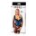 Amorable by Rimba Corset with Underwire, G-string and Stockings S/M Black/Blue