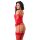 Amorable by Rimba Corset with G-string, Gloves and Stockings Red S/M