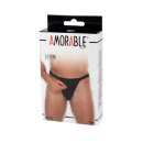 Amorable by Rimba Transparenter String mit Reißverschluss Einheitsgröße Schwarz