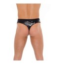 Amorable by Rimba Transparenter G-String mit Lackoptik Einheitsgröße Schwarz