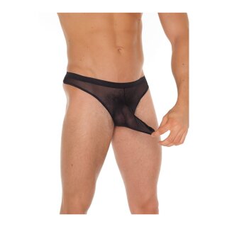 Amorable by Rimba Transparent thong with spout One Size Black
