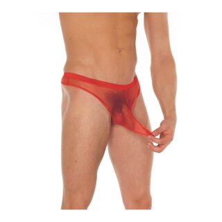 Amorable by Rimba Transparent thong with spout One Size Red