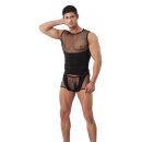 Amorable by Rimba Tank top with fishnet S/M Black