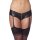 Amorable Pants with Zipper, Suspenders and Stockings Black S-M
