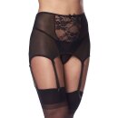 Amorable Garter Belt with G-String and Stockings Black L-XL