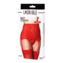 Amorable Garter Belt with G-String and Stockings Red S-M