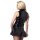 Amorable Party Dress in Latex Look Black L