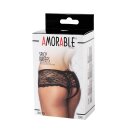 Amorable Slip mit offenem Rücken Schwarz One Size