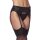 Amorable Garter Belt with Thong and Stockings Black One Size