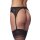 Amorable Garter Belt with Thong and Stockings Black One Size