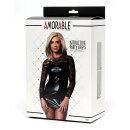 Amorable Mini Dress in Wetlook Black XL