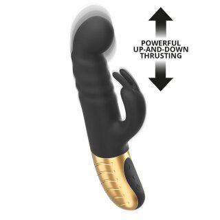 DORCEL G-Stormer Thrusting Rabbit Vibrator Black
