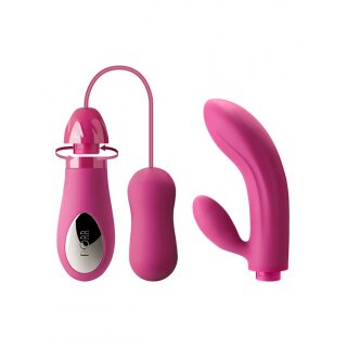DORR Fulfilled Vibrator mit austauschbaren Aufsätzen Pink