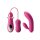 DORR Fulfilled Vibrator mit austauschbaren Aufsätzen Pink