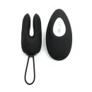 Dorr Ozzy Rabbit Vibrating Egg and Lay-On Vibrator Black 8 cm Ø 3.7 cm
