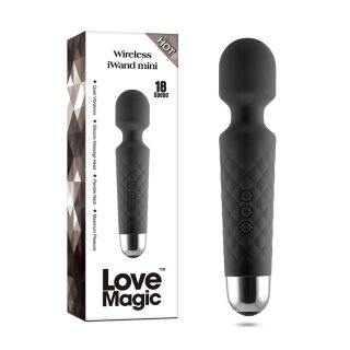 Love Magic IWand Mini Wand Vibrator 20cm Schwarz