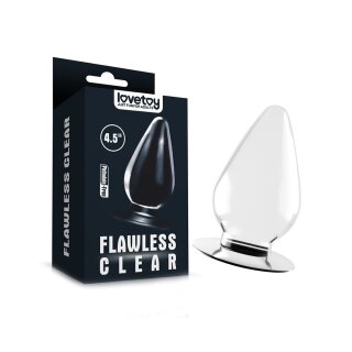LoveToy Flawless Clear Anale Plug 4.5"/ 12 cm Transparant