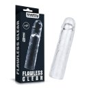 LoveToy Flawless Clear Penis Sleeve + 2" / 5 cm Transparant