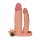 LoveToy Pleasure X Tender Vibrating Double Penis Sleeve + 2" /  5 cm Nude