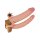 LoveToy Pleasure X Tender Vibrating Double Penis Sleeve + 2" /  5 cm Nude