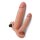 LoveToy Pleasure X Tender Vibrating Double Penis Sleeve + 2" /  5 cm Nude