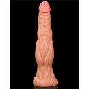 LoveToy Dildo met Aderen 9.5" / 24,5 cm Nude
