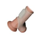 LoveToy Silk Knights Ring Vibrating Penis Sleeve White