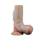 LoveToy Wave Knights Ring Vibrating Penis Sleeve White