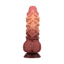 LoveToy - Extreme Dildo with Rope Pattern 24 cm - Brown...