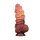 LoveToy - Extreme Dildo with Rope Pattern 24 cm - Brown & Nude
