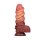 LoveToy - Extreme Dildo with Rope Pattern 24 cm - Brown & Nude