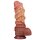 LoveToy - Extreme Dildo with Rope Pattern 26.5 cm - Brown & Nude