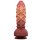 LoveToy - Extreme Dildo with Rope Pattern 26.5 cm - Brown & Nude