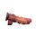 LoveToy - Extreme Dildo with Rope Pattern 26.5 cm - Brown & Nude