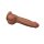 LoveToy - Sliding Skin Dildo 29 cm - Brown
